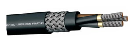 Offshore Power Cables - BFOU 0.6/1kV Fire Resistant (NEK 606 P5/P12) Armoured Offshore Power Cable