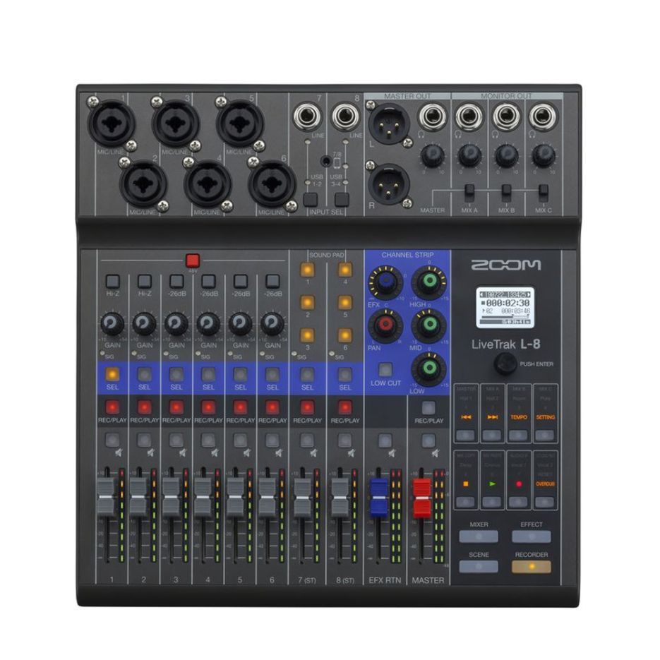 Zoom LiveTrak L-8 8-channel Digital Mixer / Recorder