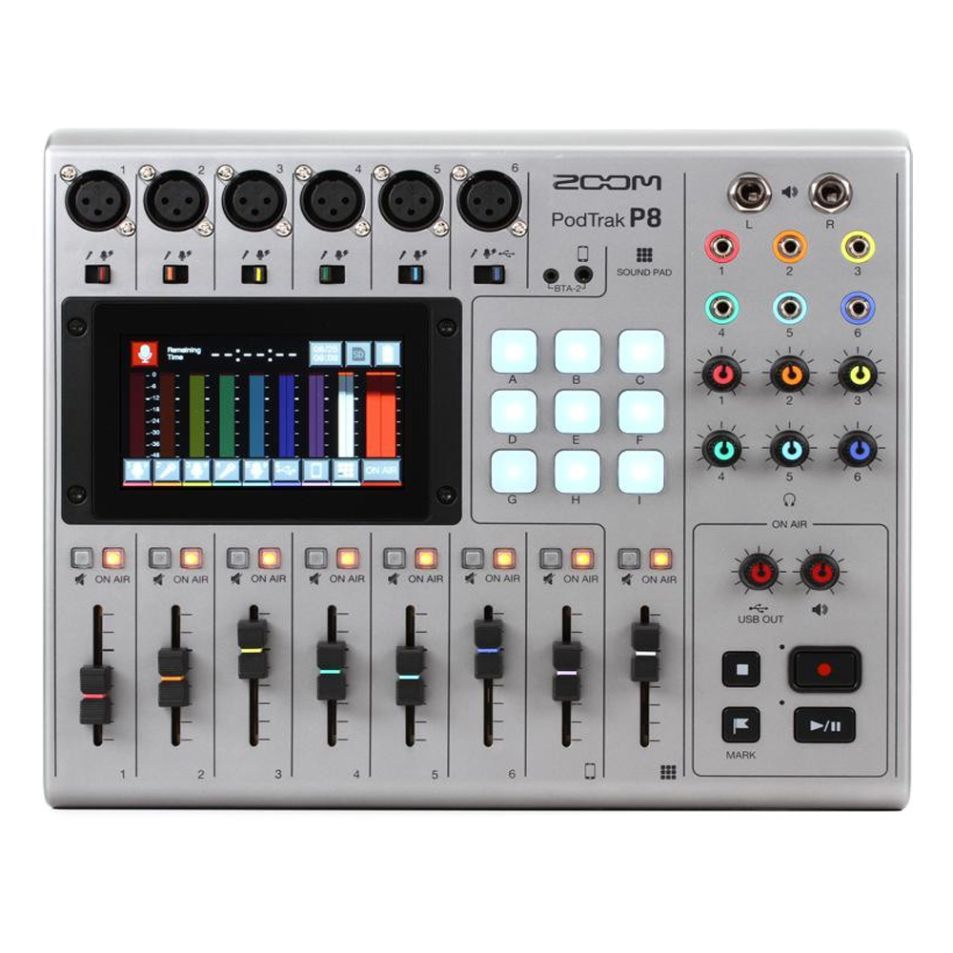 Zoom PodTrak P8 8-channel Podcasting Mixer