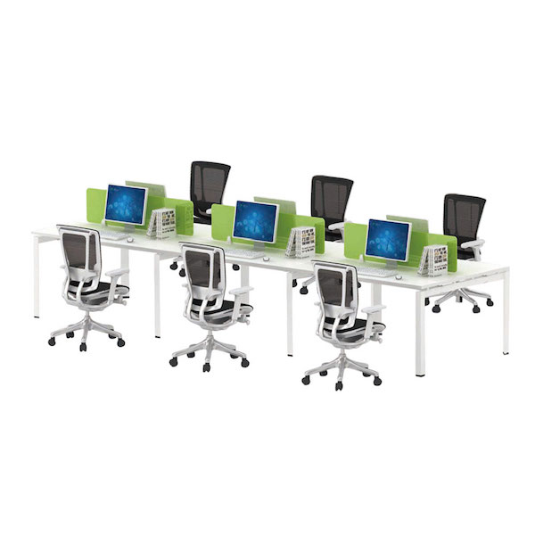 Open Concept Desking System (Cluster Of 6)