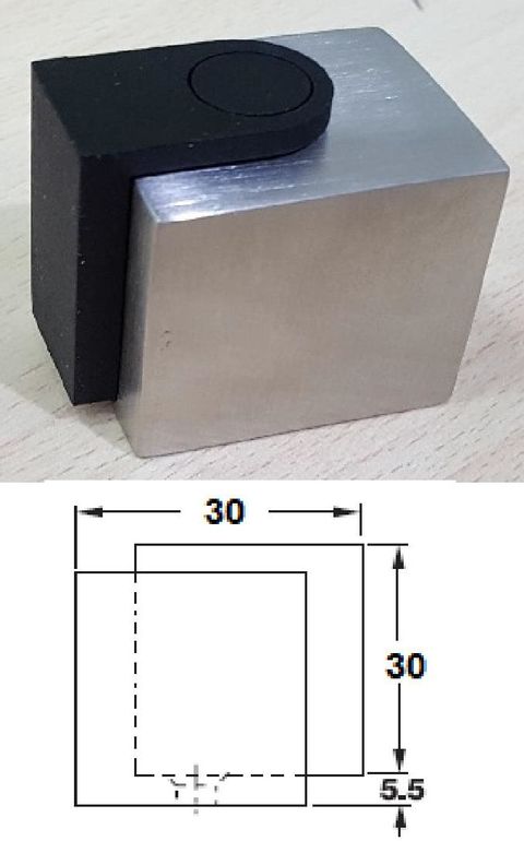 30Q Square Floor Mounted Door Stop