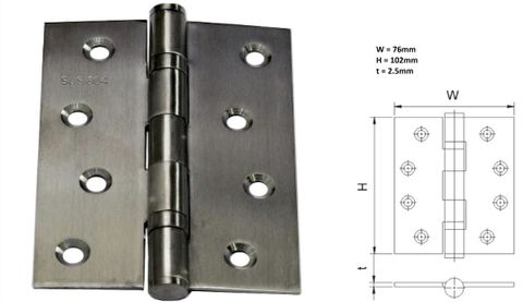 4325 - 102x76x2.5mm 2 ball bearing hinge