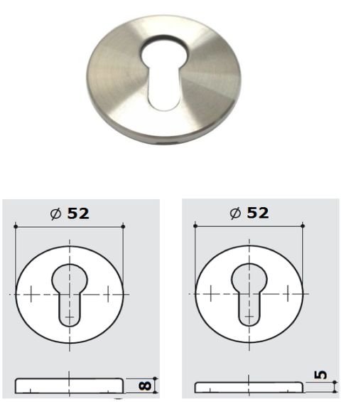 4822/5 & 4822 - 5 & 8mm thick escutcheon for Euro profile cylinder