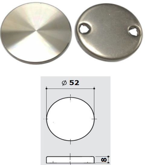 4822B - 8mm thick blank rose/escutcheon