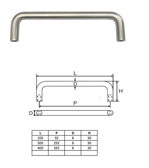 CA-1033 - "U"shape cabinet pull handle