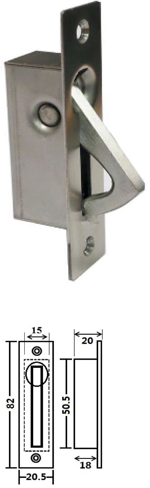 EP82 - 20x82mm edge recessed pull handle