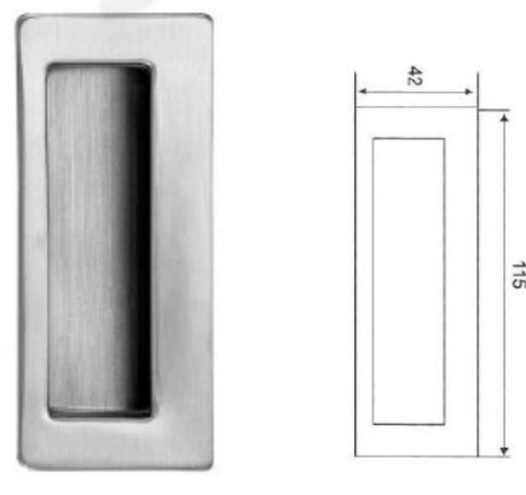 FLA-FH-0020 - rectangular recessed pull handle