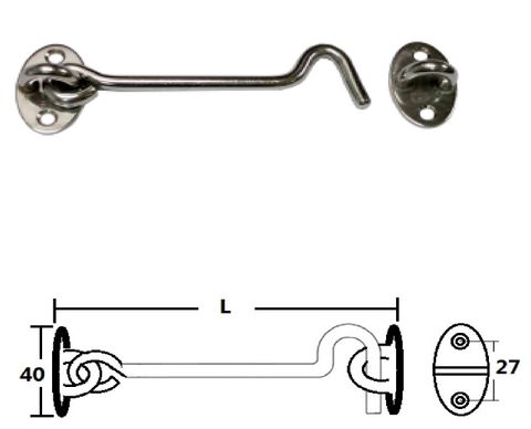 G-CH112/X - 150 to 300mm SS door hook