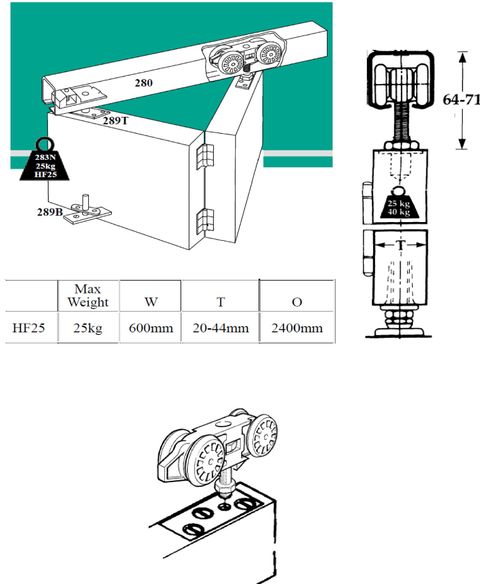 Husky25 - bi-fold door gear