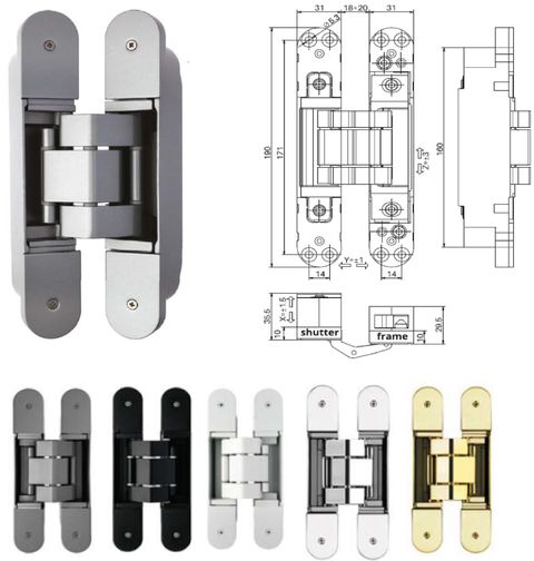 IN310190 - 3D concealed hinge