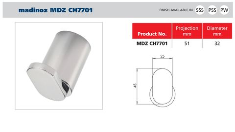 MDZ CH7701 Coat Hook