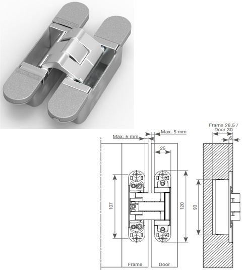 Neo S5 concealed hinge