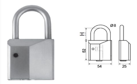 PL 0030 - 30x52mm harden steel padlock