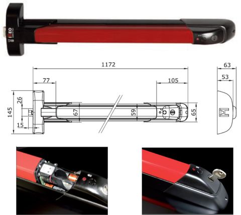 Push SIRENA Panic Push Bar with Alarm Device