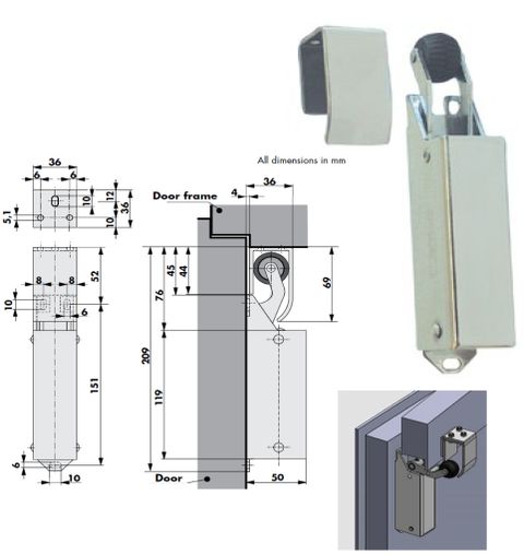 R1400 Push Side Door Damper