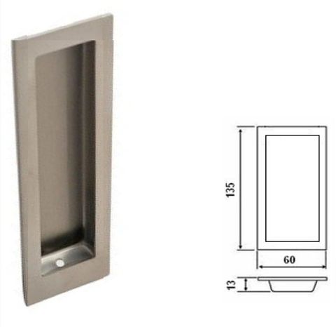 RP135 - rectangular recessed pull handle