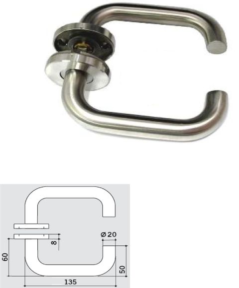 TH101 SS lever handle on rose