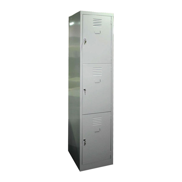 3 Compartments Steel Locker