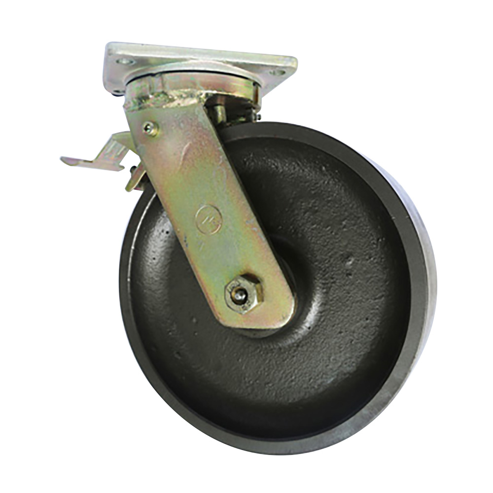 Heavy Duty Castor Wheels (Swivel Cast Iron Caster with Brake)