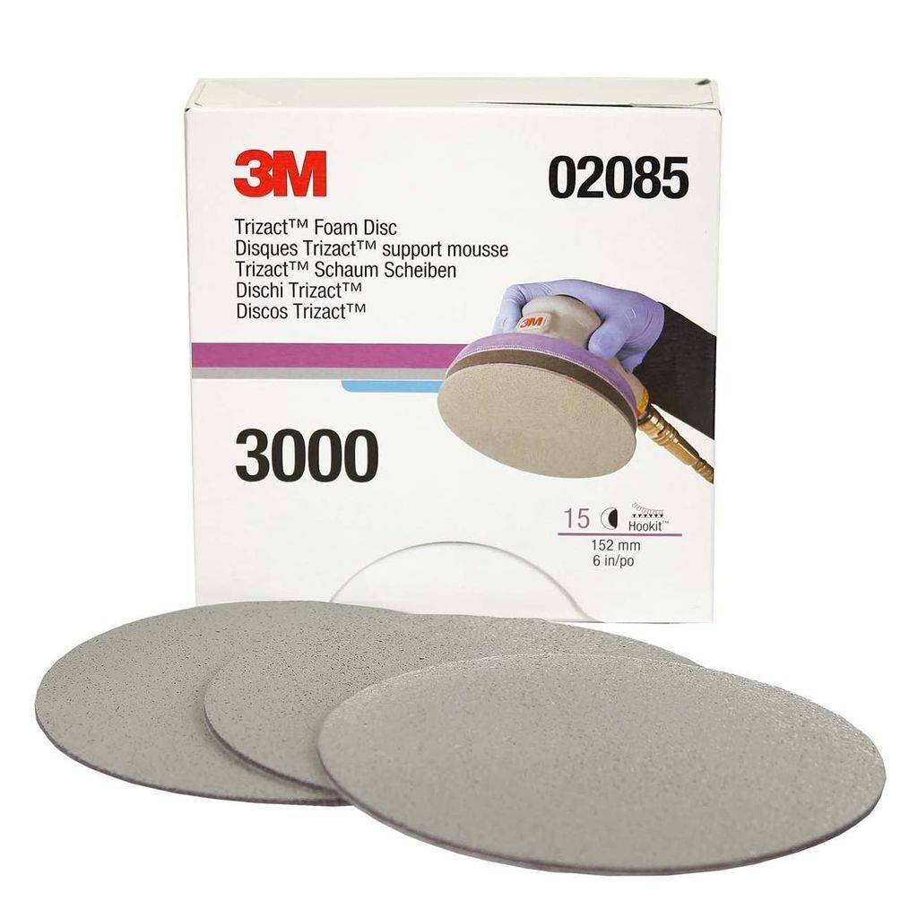 3M™ Trizact™ Hookit™ Foam Discs, 6 inch, 3000 grit, 02085