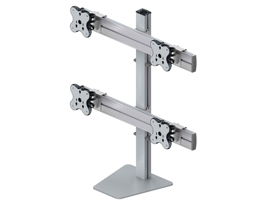 Rail Stand Four Monitor Stand FAMFS-8040