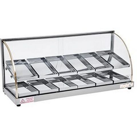 Food Warmer Display Case - Double Shelf - Economy Line FWDE2-37