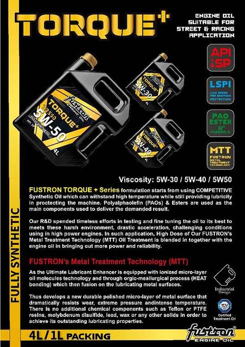 Fustron Fully Synthetic Engine Oil Torque+