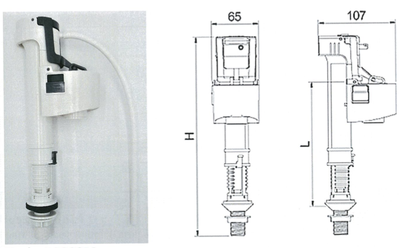 Husky B3300M 1/2" Bottom-Up Ball Cock