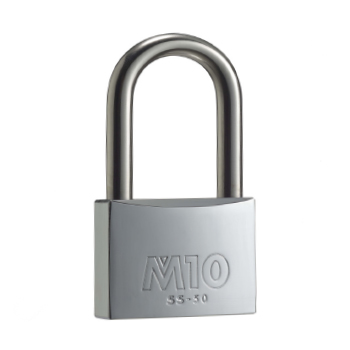 M10 Stainless Steel Long Shackle Chrome Plated Padlock