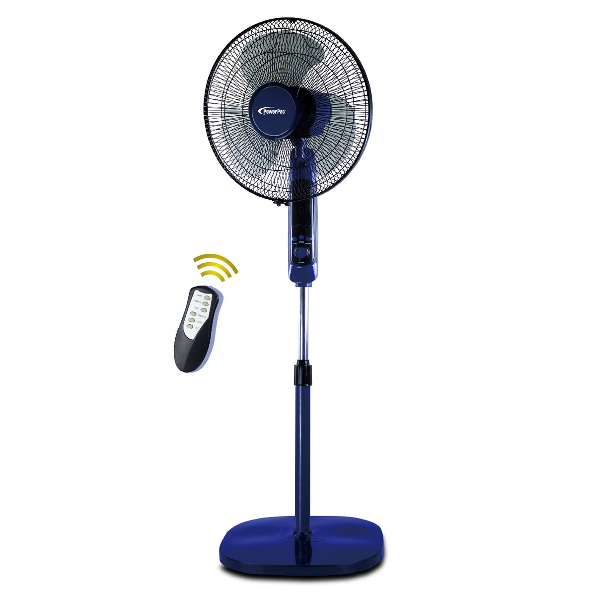 POWERPAC 16" ELECTRIC STAND FAN WITH REMOTE CONTROL AND TIMER PPFS300R