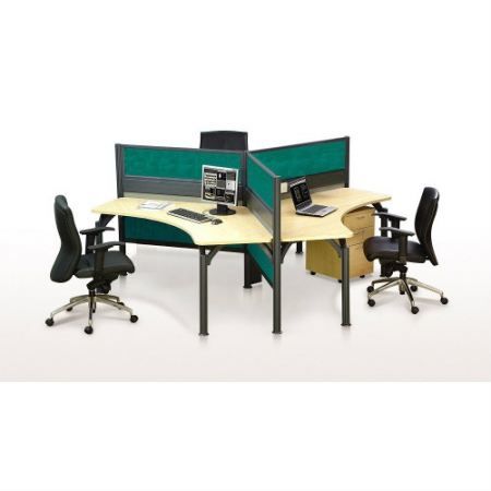 Team Workstation 03 (UA Pole System: Desking Panel)