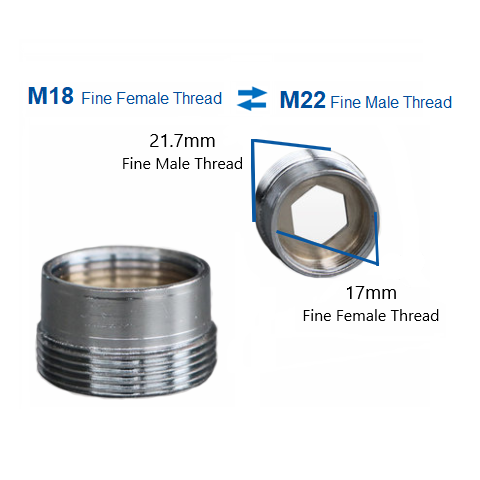 HUSKY A04-FM18MM22 (M18 Fine Female Thread x  M22 Fine Male Thread Adaptor)