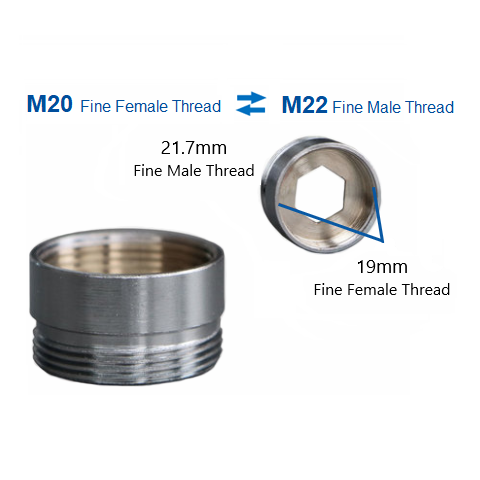 HUSKY A06-FM20MM22 (M20 Fine Female Thread x  M22 Fine Male Thread Adaptor)