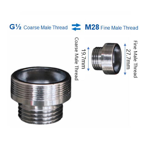 HUSKY A14-MG½MM28 (G½ Coarse Male Thread x  M28 Fine Male Thread Adaptor)
