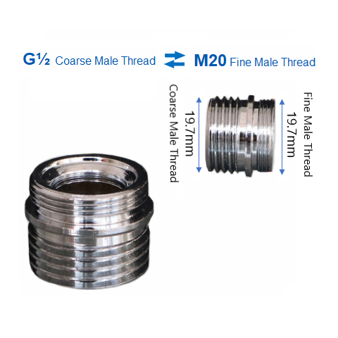 HUSKY A15-MG½MM20 (G½ Coarse Male Thread x  M20 Fine Male Thread Adaptor)
