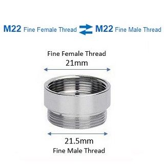 HUSKY A43-FM22MM22 (M22 Fine Female Thread x  M22 Fine Male Thread Adaptor)