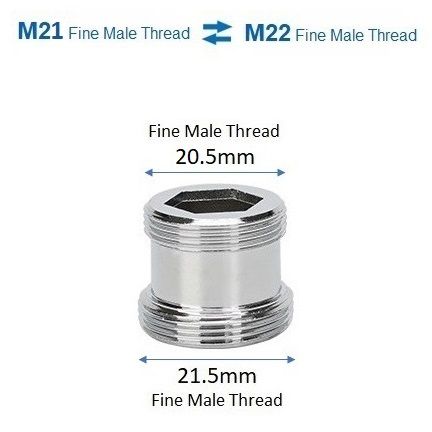 HUSKY A51-MM21MM22 (M21 x M22 Fine Male Thread Extended Adaptor)
