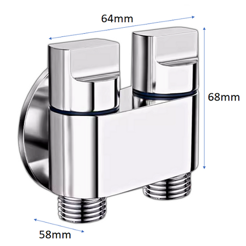 HUSKY C85-TWAV (½" Chrome Plated Two-way Angle Valve)