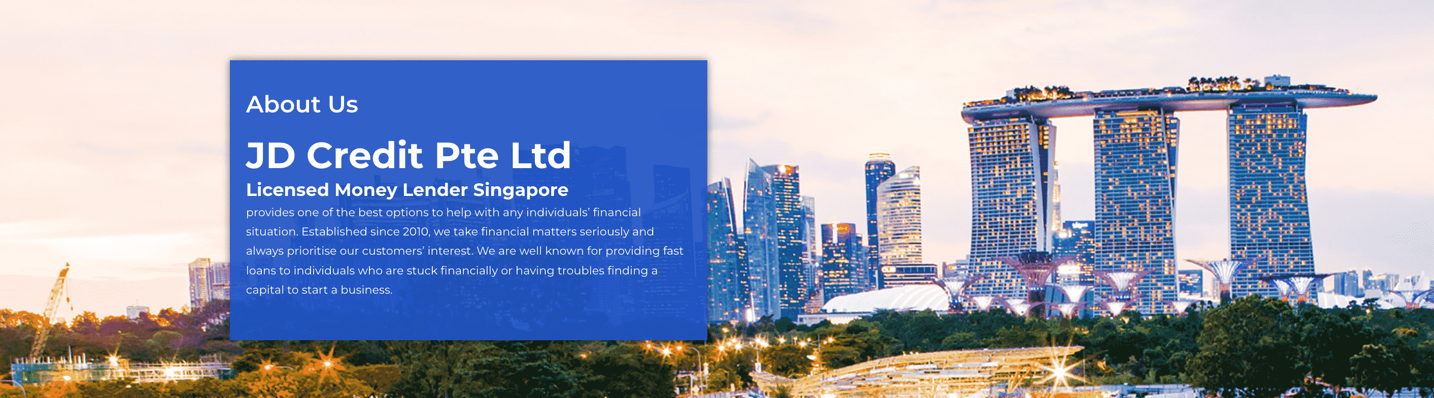 Front Page | Jd Credit Pte. Ltd. | Singapore