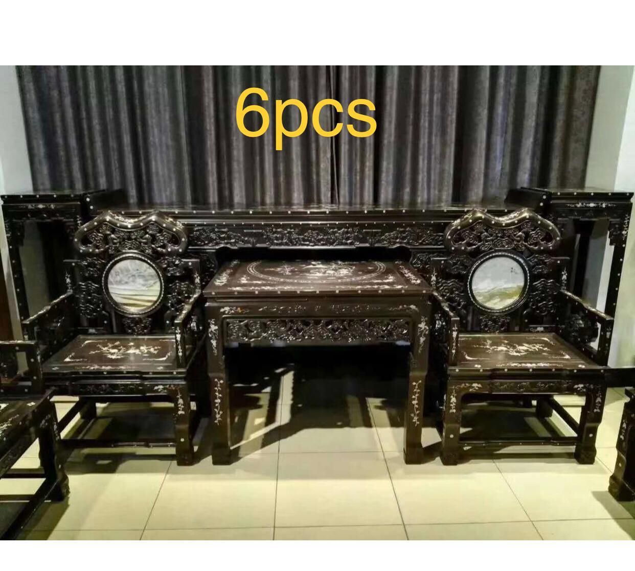 Antique Chinese Blackwood Furniture Set (Mother Of Pearl)