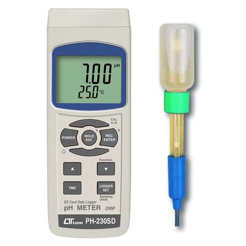 PH Meter with External Probe & SD Memory Lutron PH-230SD