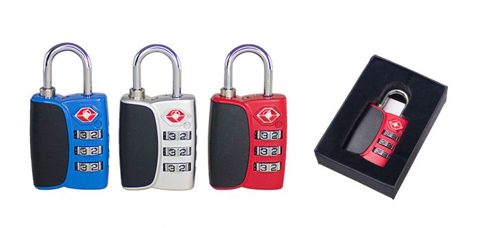 3 Dial Combination TSA Padlock (Zinc Alloy)