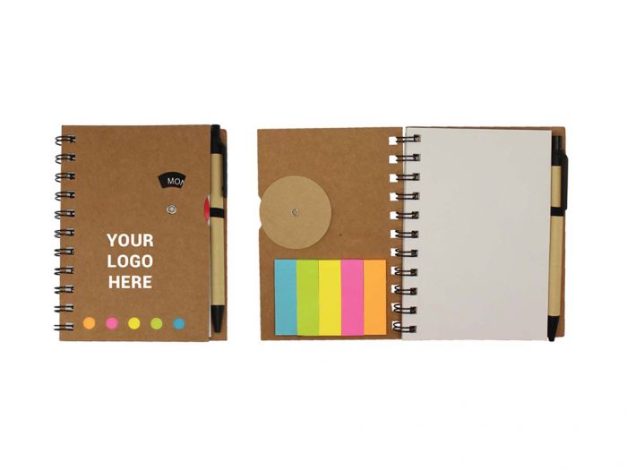 3 In One Eco Friendly Notebook With Memopad