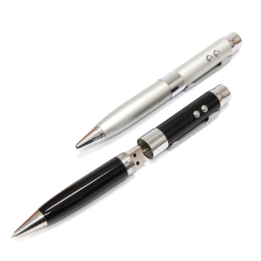 Ballpen Torchlight USB Drive Laser Pointer with UV Light