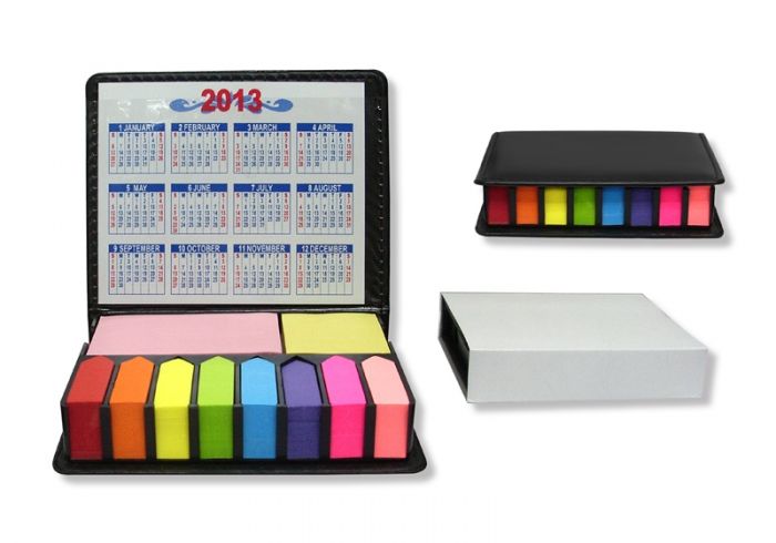 PU Memo Pad With Colourful Paper Strip