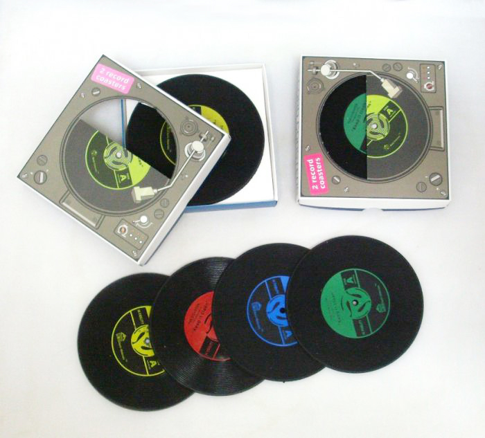 Retro Record Coasters Set (2 pcs)