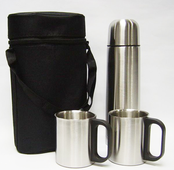Stainless Steel Vacuum Flask With 2 pcs up