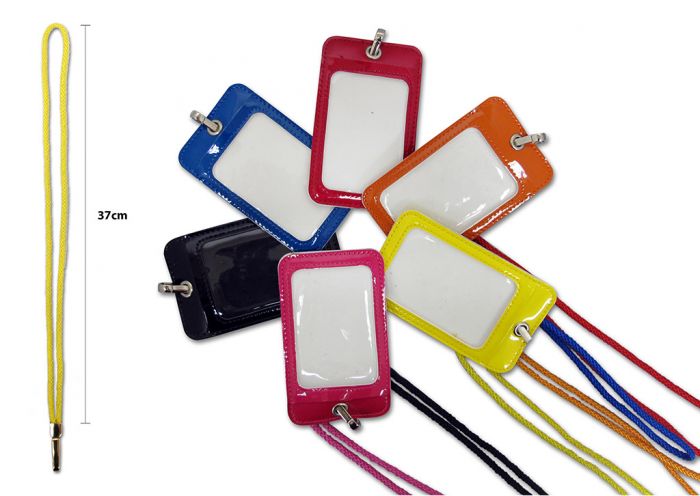 Trendy PU Card Holder With Lanyard