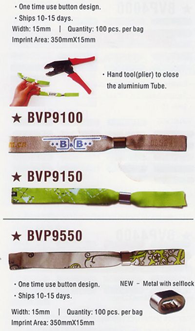 Disposable Nylon Wristband Code: BVP-9100