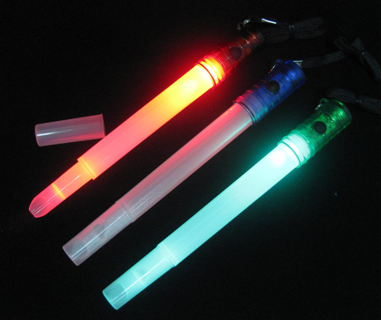 Flashing LED Wand With Whistle & Lanyard (GZ-4040)